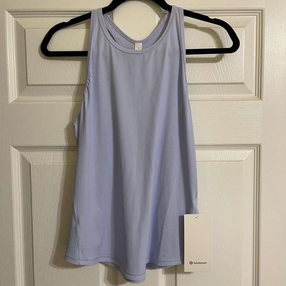BNWT Lululemon Base Pace Tank size 10 in pastel blue! Runs small!!